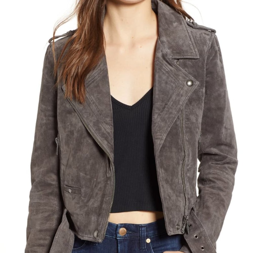 🔥 BLANK NYC 🔥 Morning Suede Leather Moto Jacket